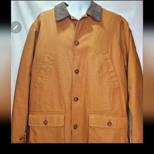 Vintage Lands End Field Barn Coat Brown Canvas XL